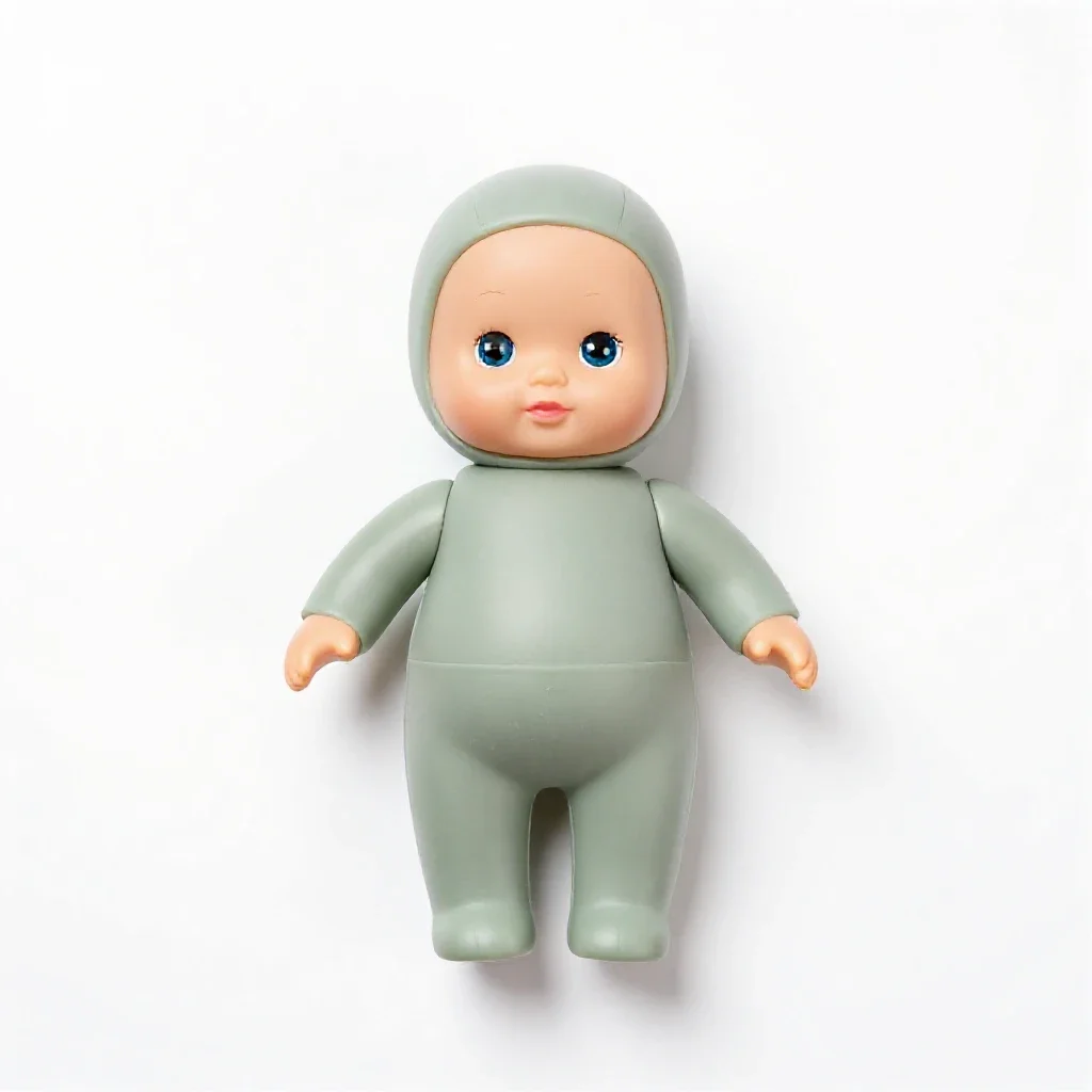 Sawdust doll isolated on a white background
