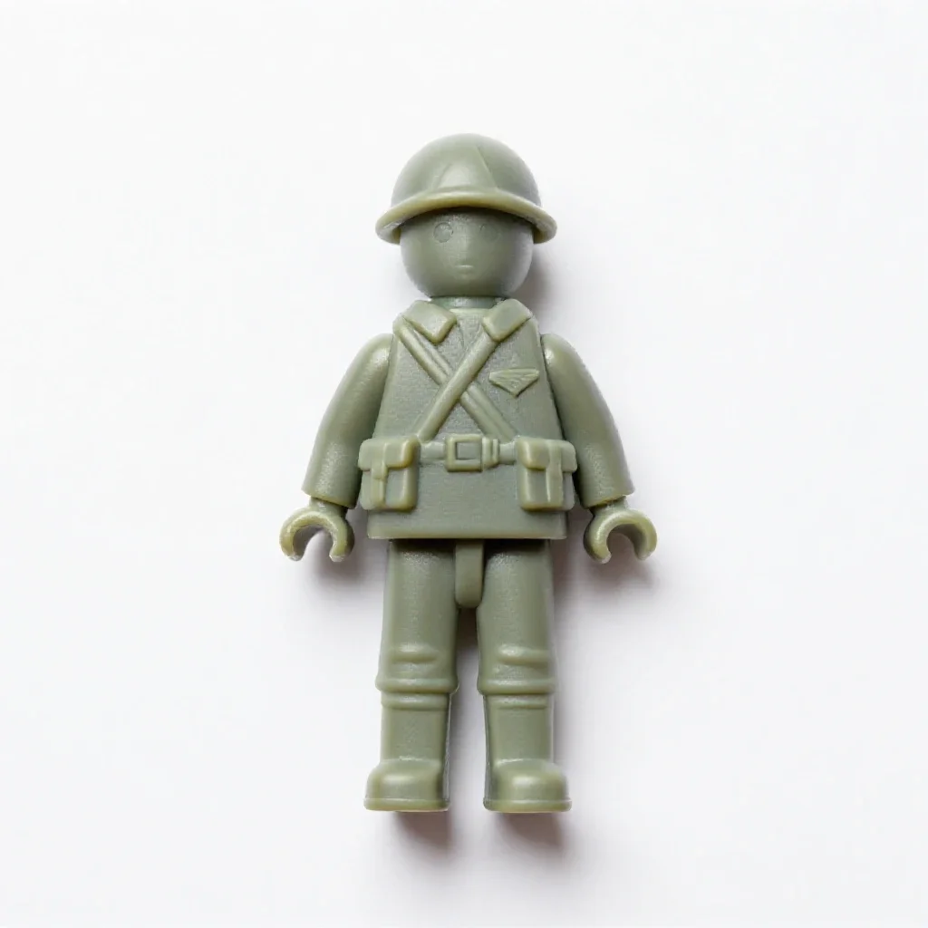 Toy soldier isolated on a white background