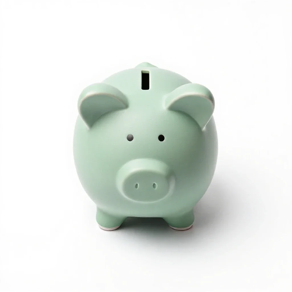 Piggy bank isolated on a white background
