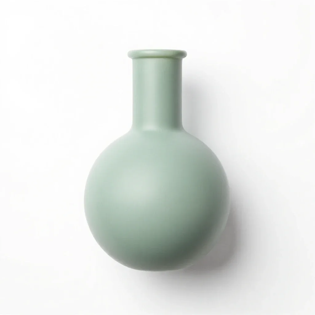 Round-bottom flask isolated on a white background