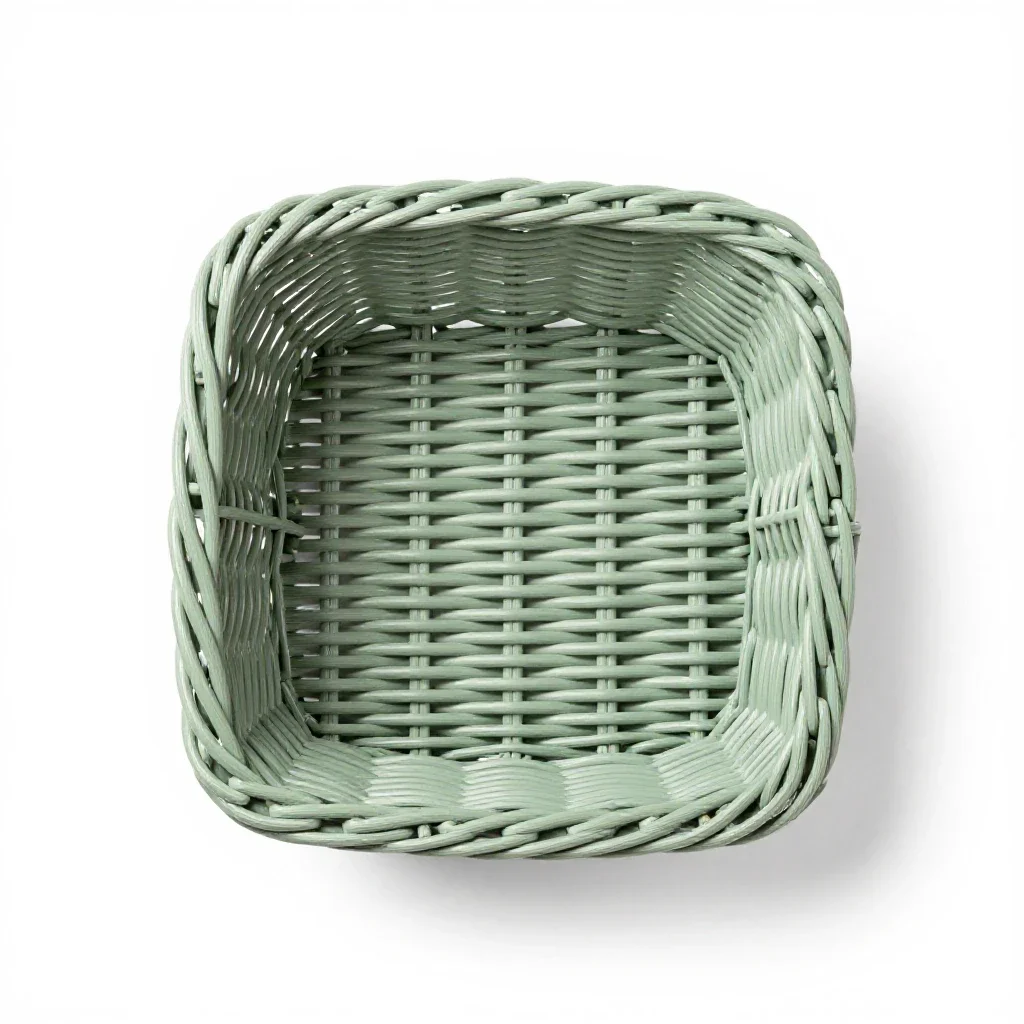 Wicker basket isolated on a white background