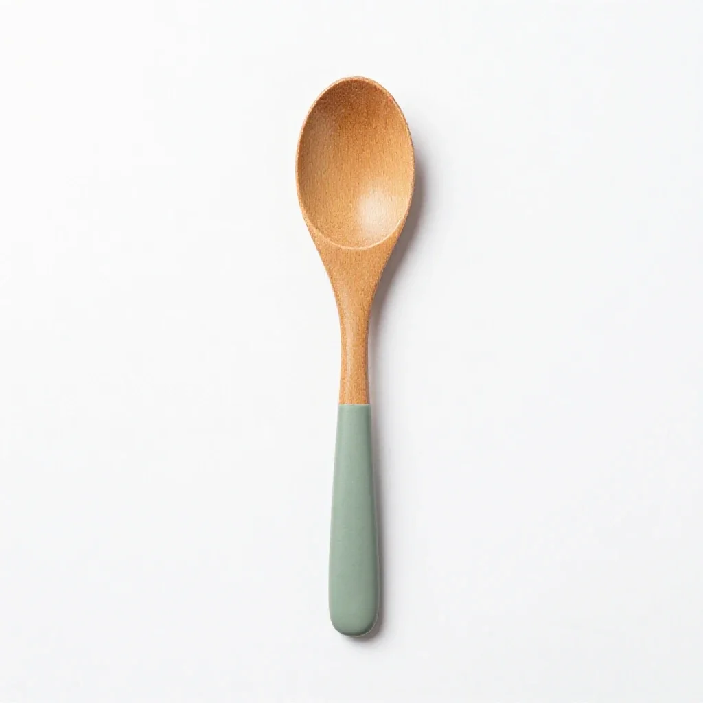 Wooden spoon isolated on a white background