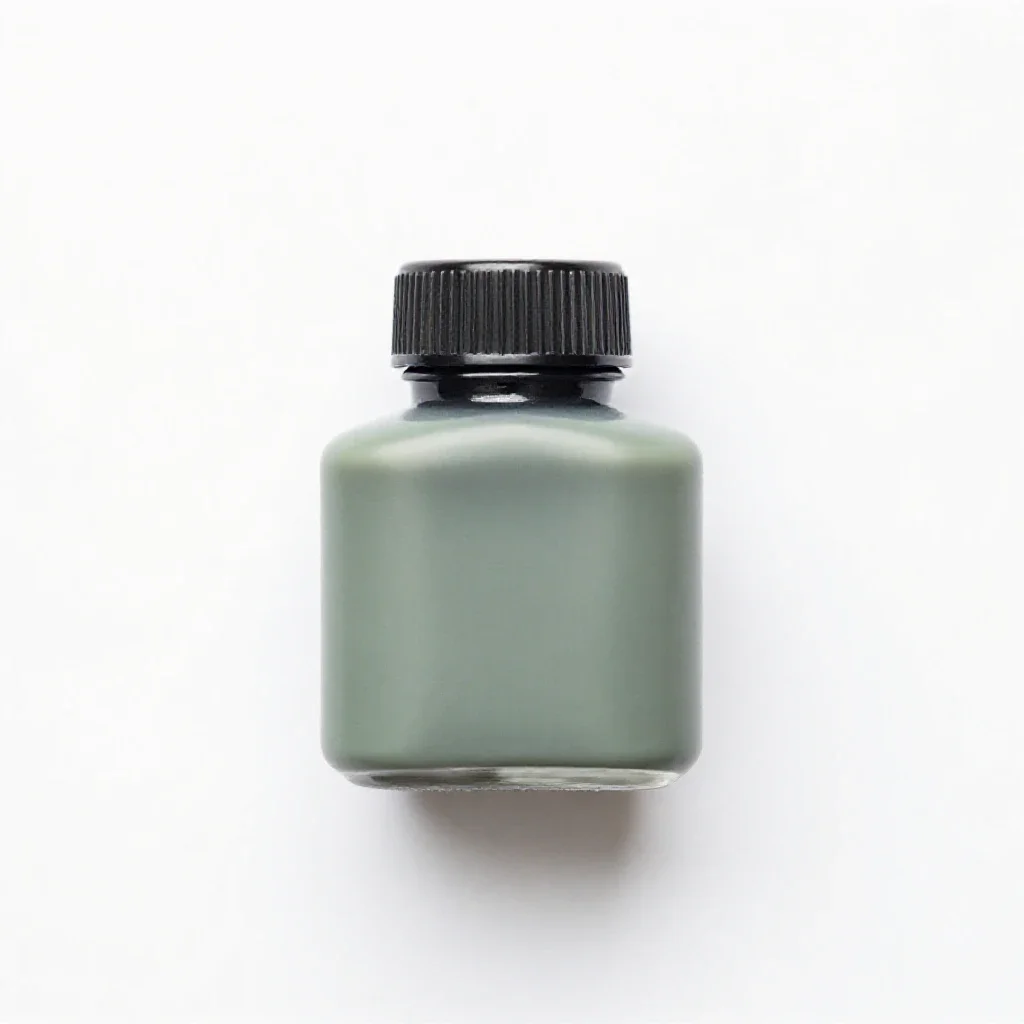 Ink bottle isolated on a white background