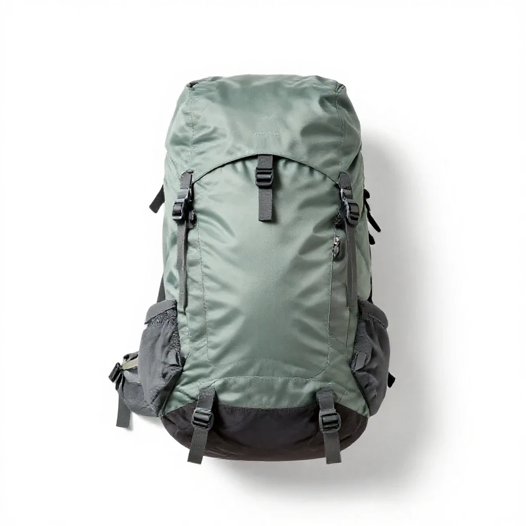 Backpacking tent isolated on a white background