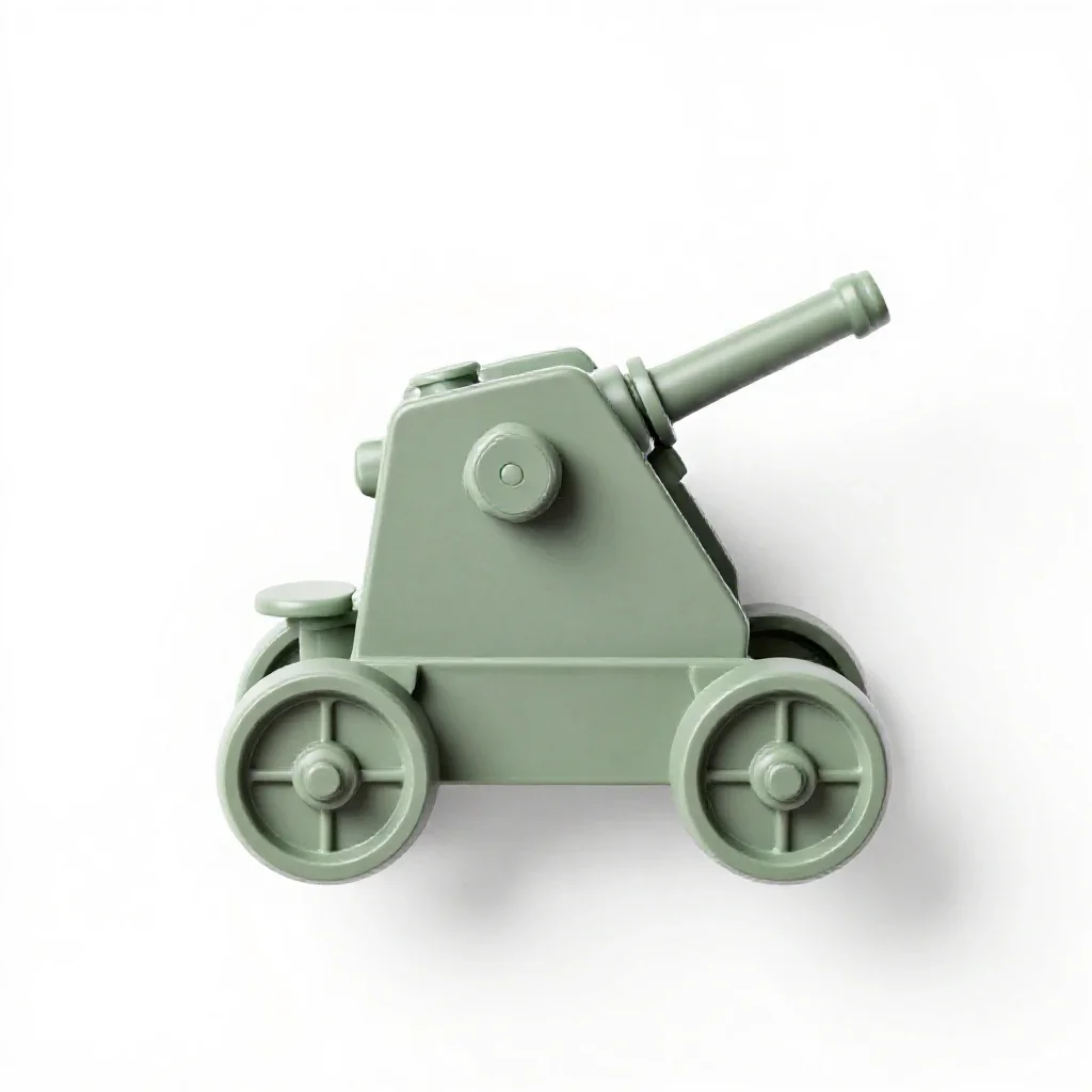 Barbette carriage isolated on a white background