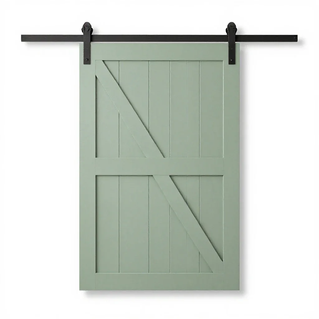 Barn door isolated on a white background
