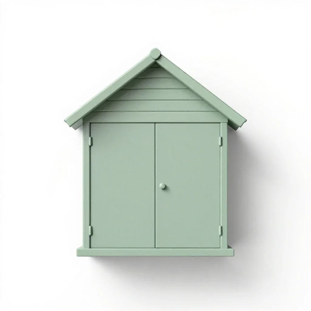 Beach house isolated on a white background
