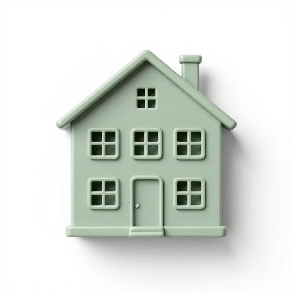 Boarding house isolated on a white background