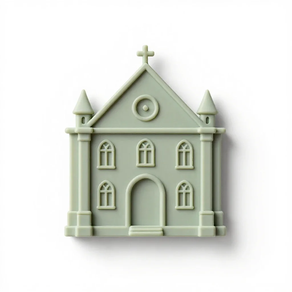 Abbey isolated on a white background