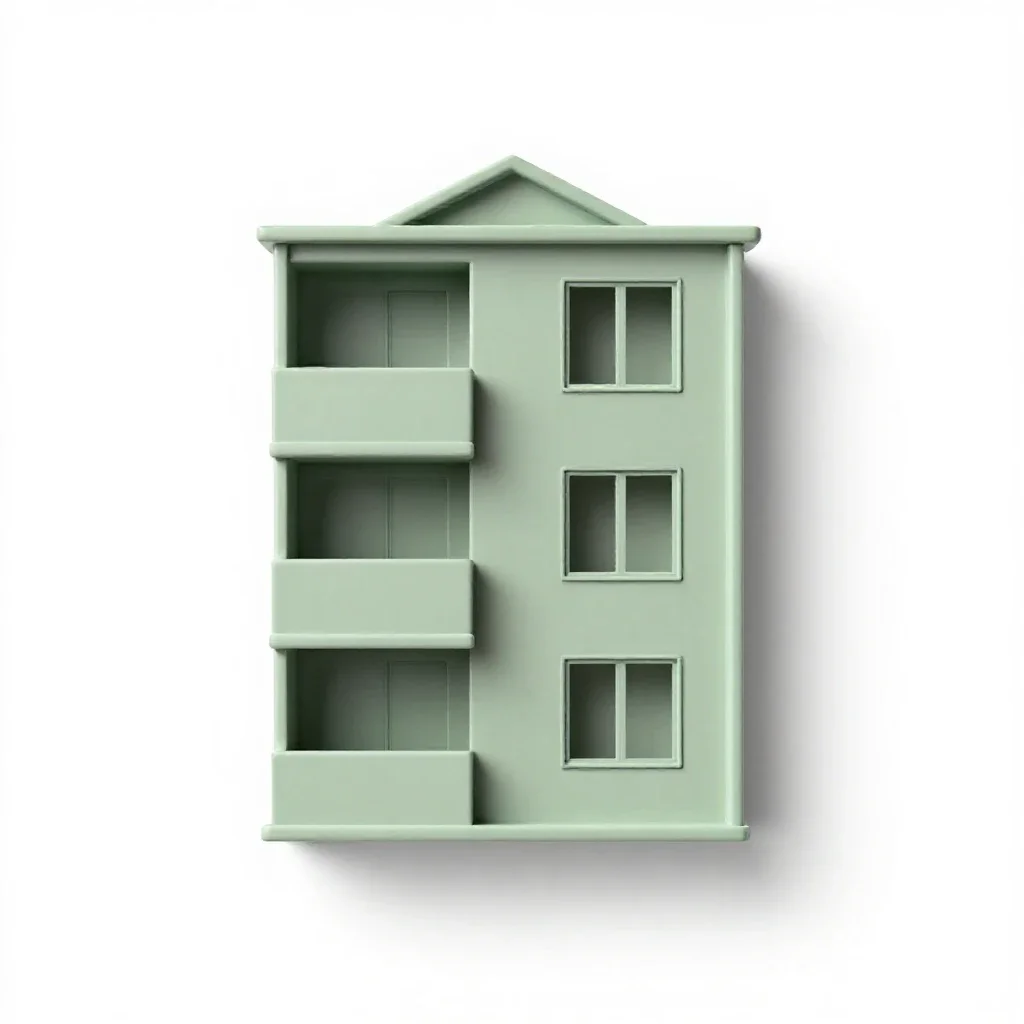 Apartment isolated on a white background