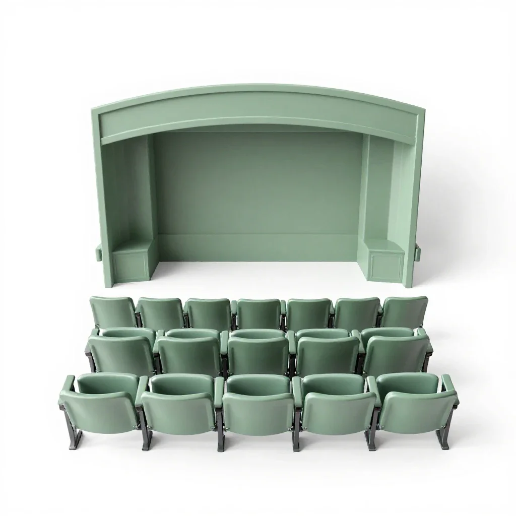 Arena theater isolated on a white background