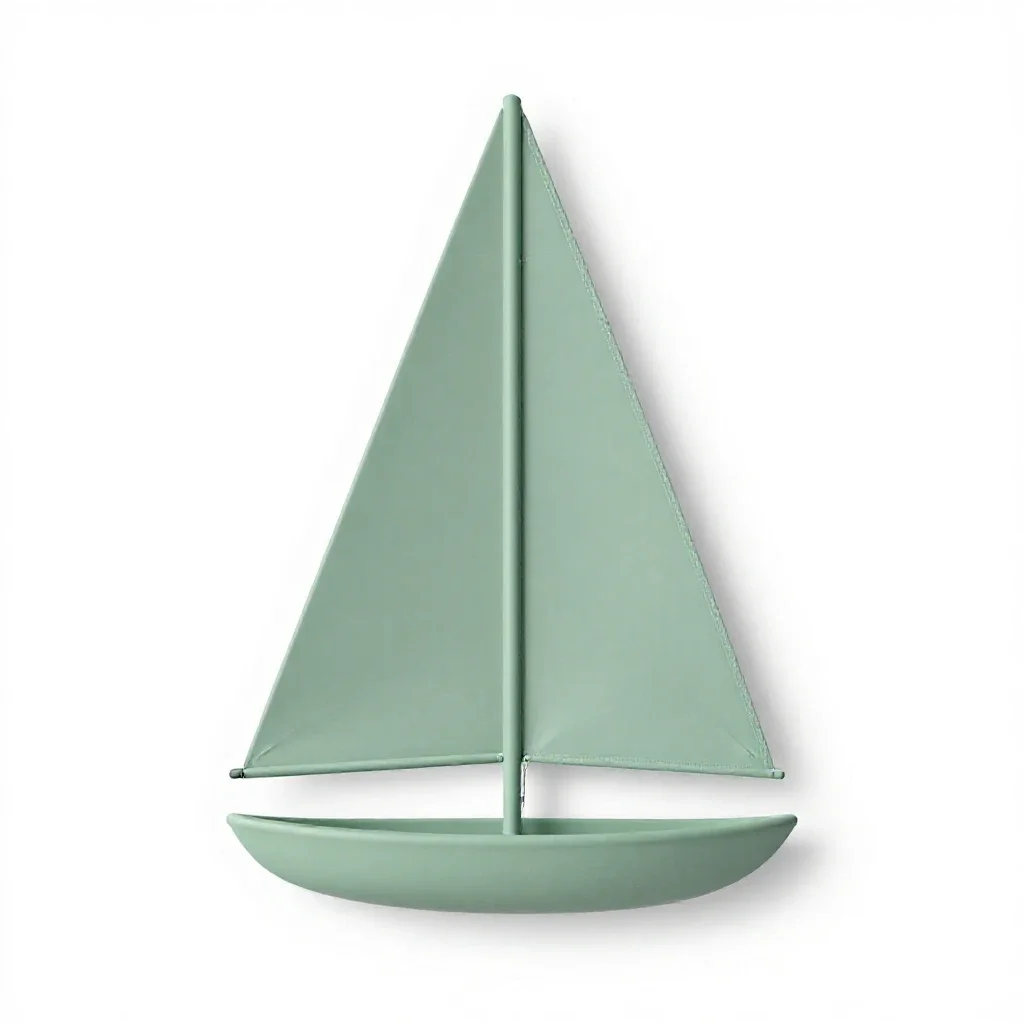 Fore-and-aft sail isolated on a white background