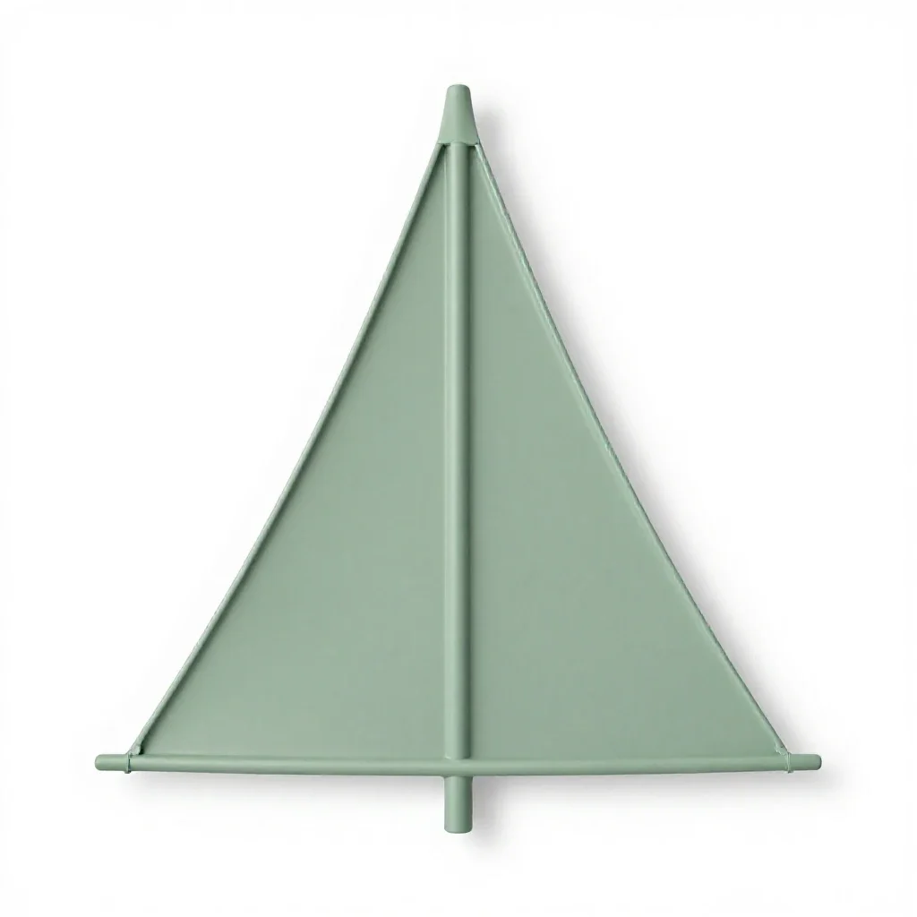 Gaff topsail isolated on a white background