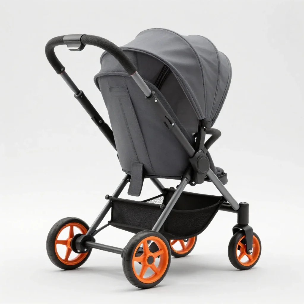 Baby buggy isolated on a white background