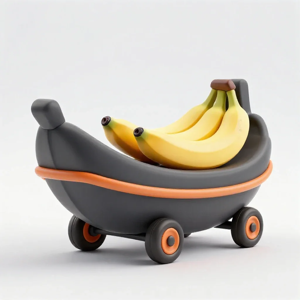 Banana boat isolated on a white background