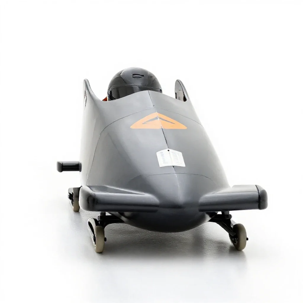 Bobsled isolated on a white background