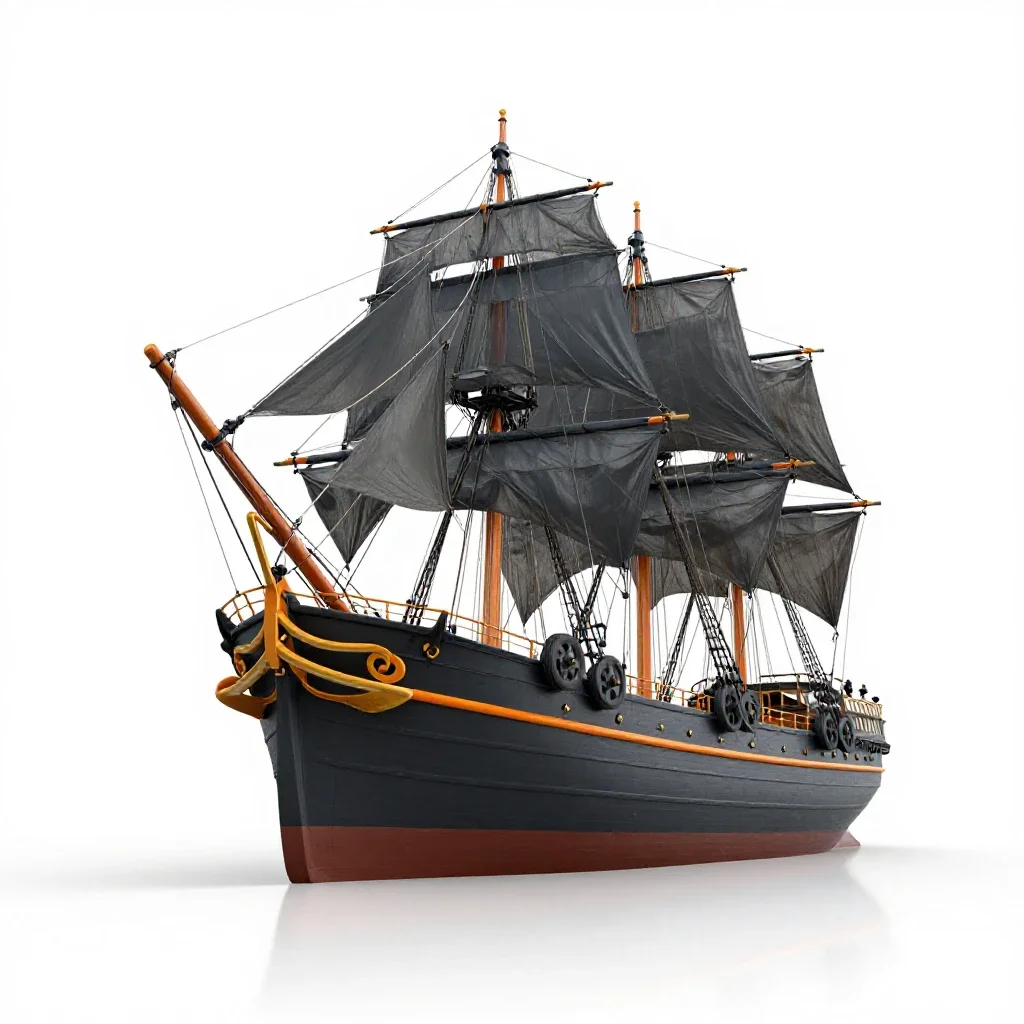 Brigantine isolated on a white background