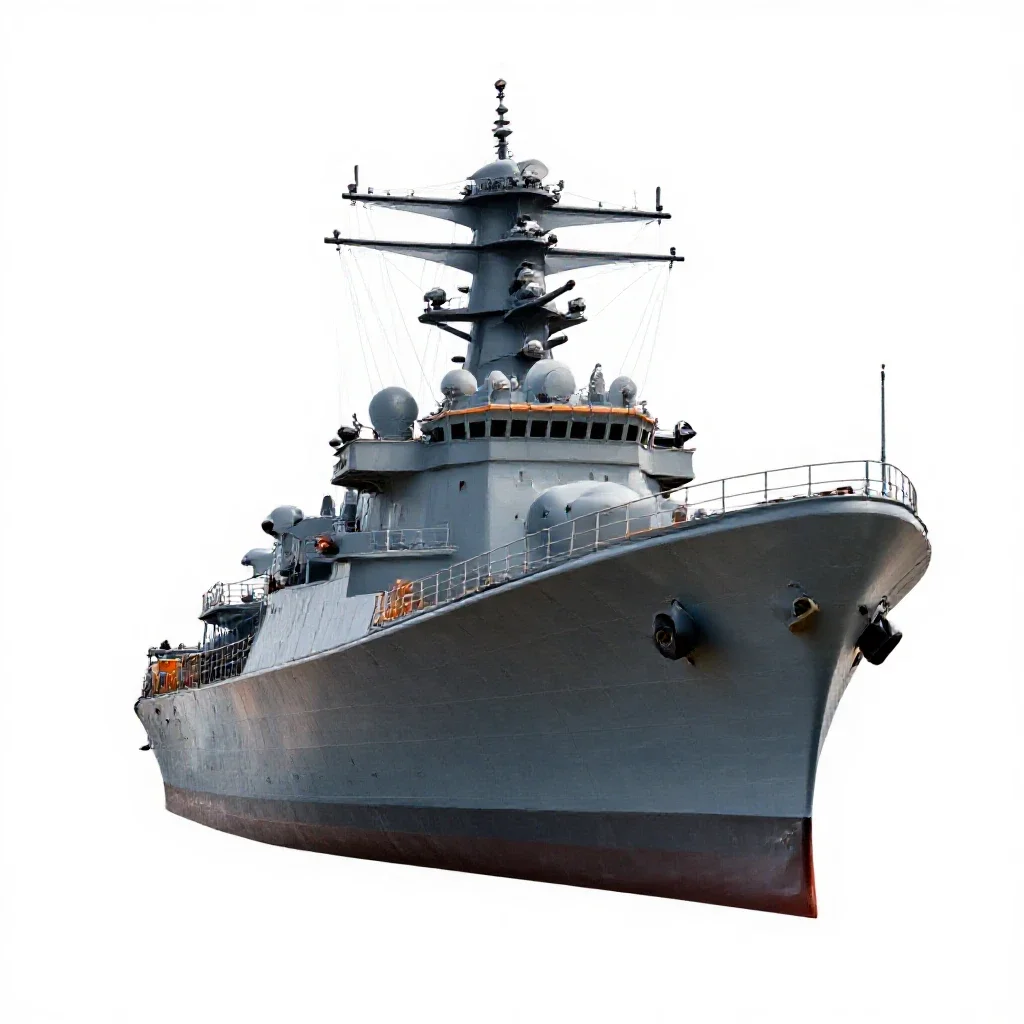 Capital ship isolated on a white background
