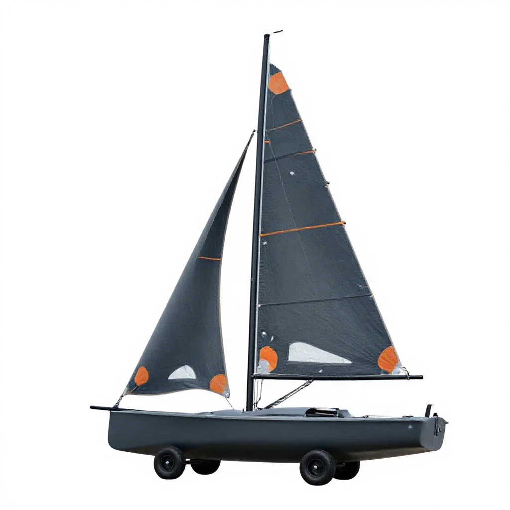 Catboat isolated on a white background