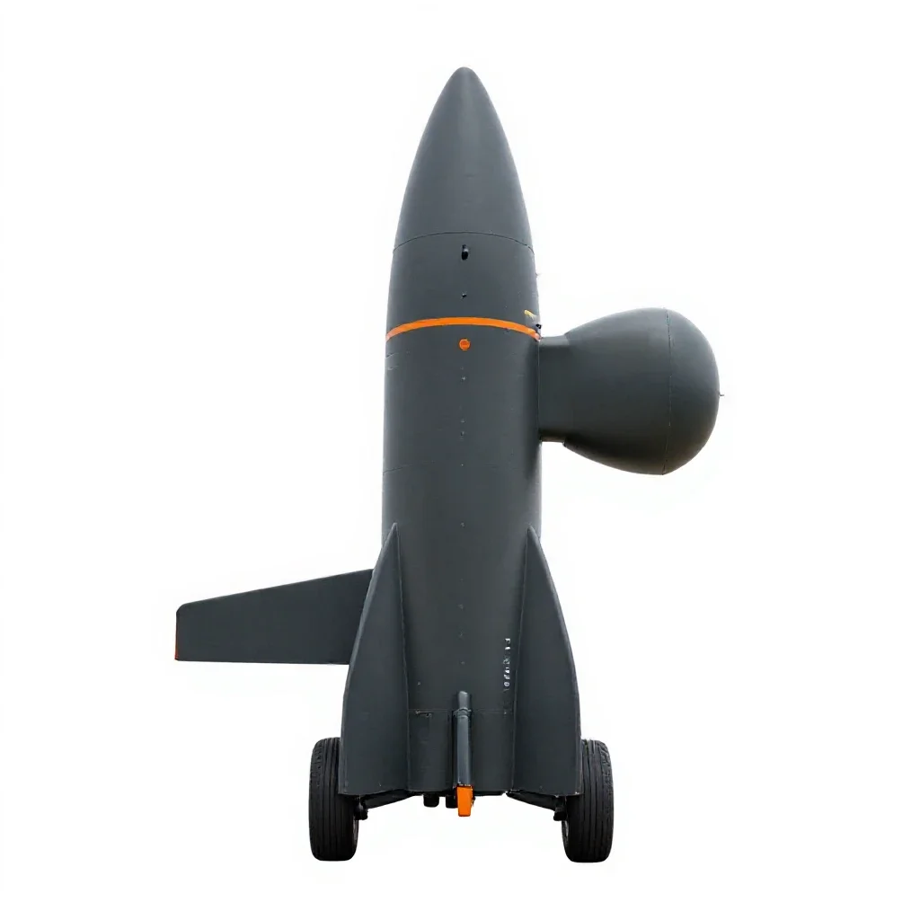 Cruise missile isolated on a white background