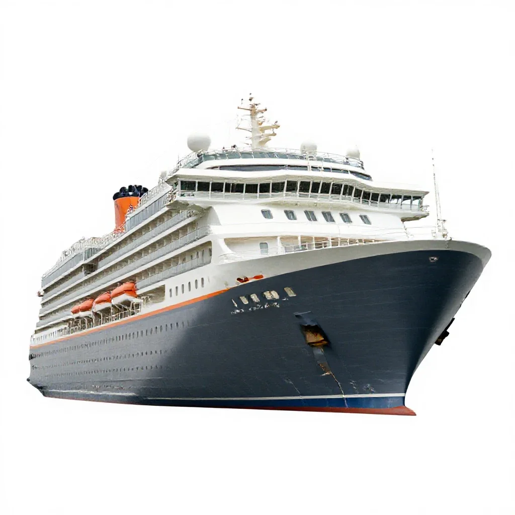Cruise ship isolated on a white background