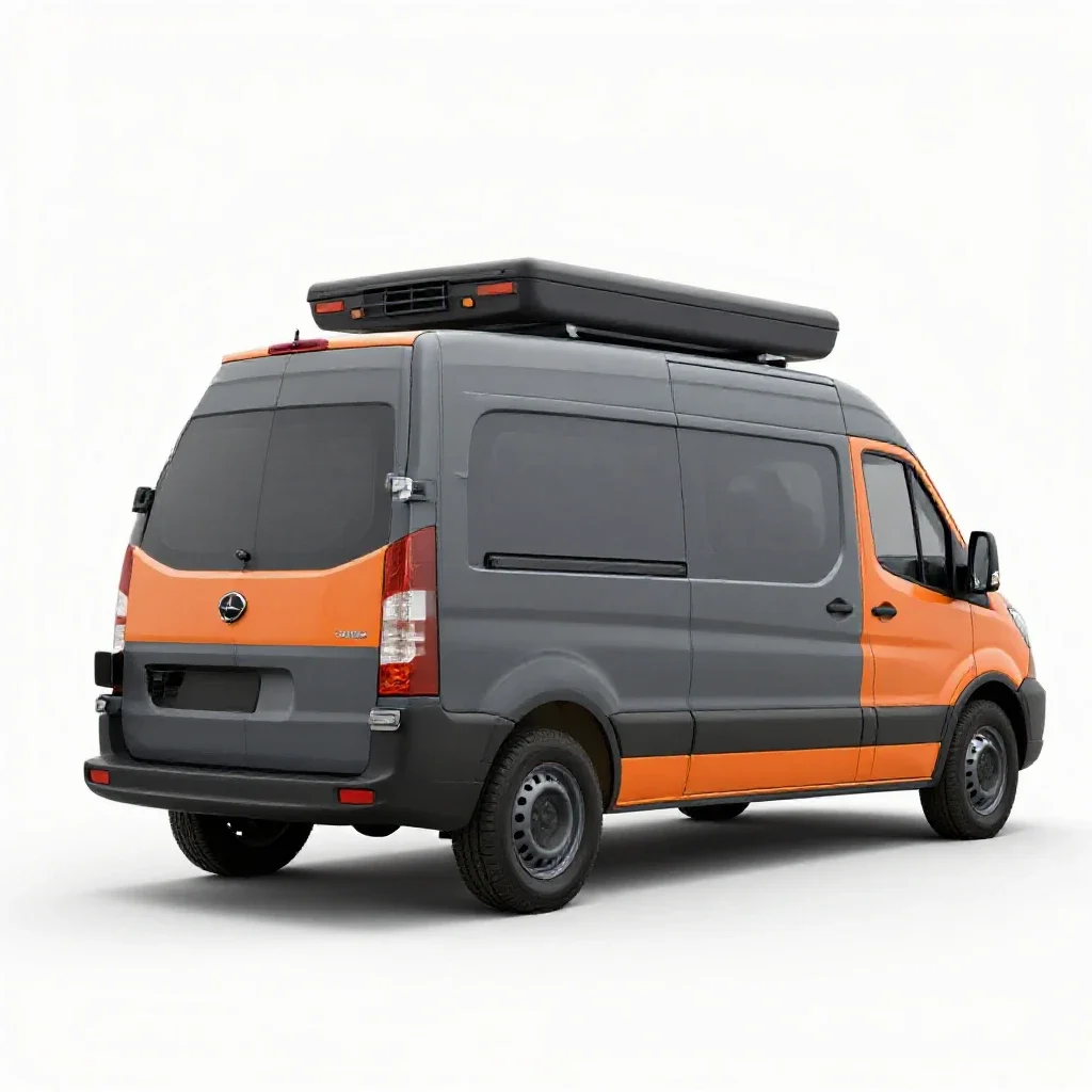 Delivery truck isolated on a white background