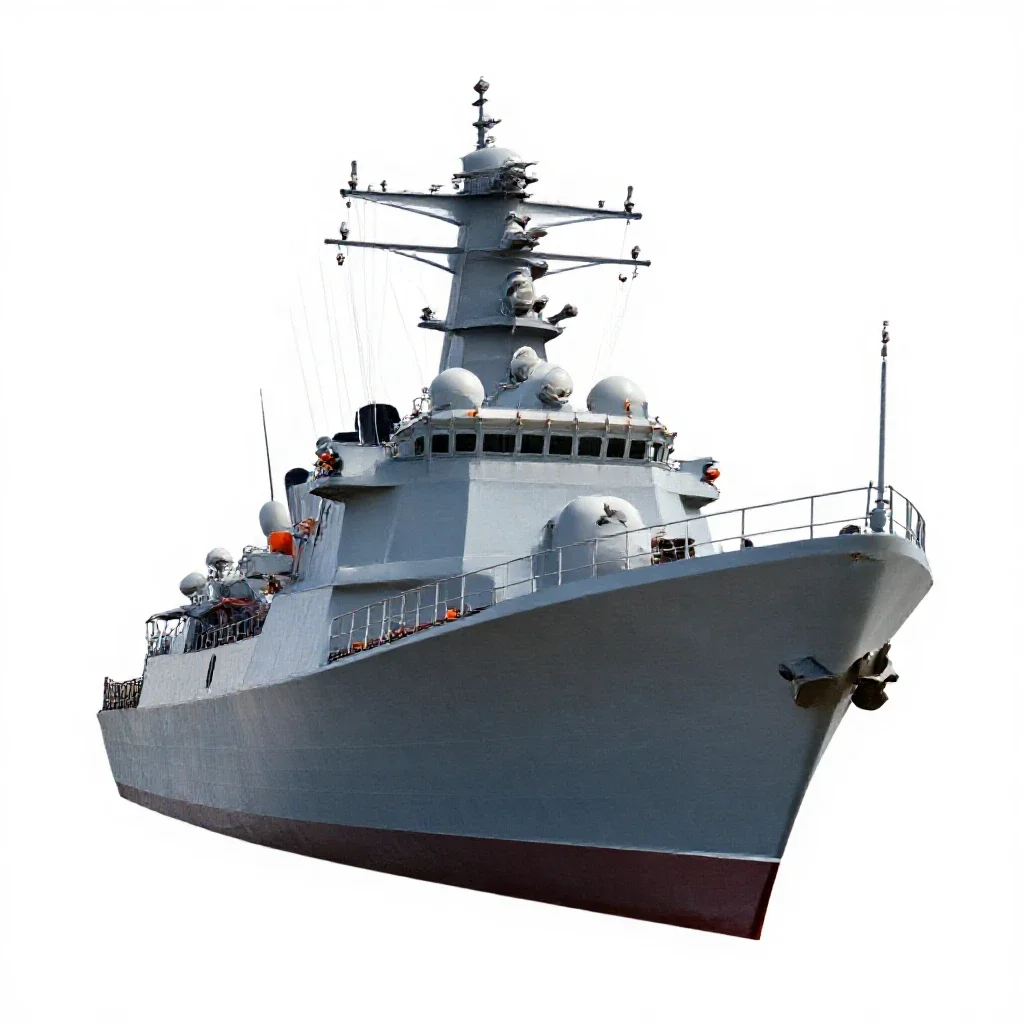 Destroyer isolated on a white background