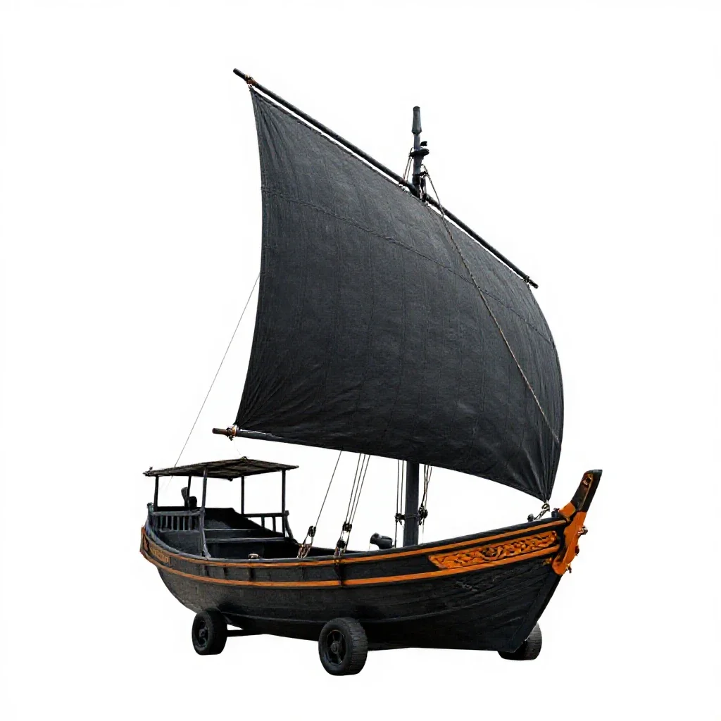 Dhow isolated on a white background