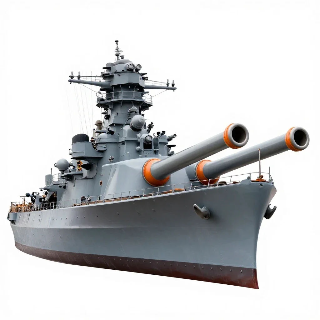 Dreadnought isolated on a white background