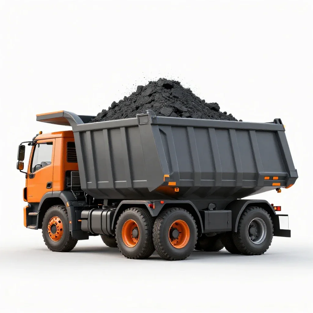 Dump truck isolated on a white background