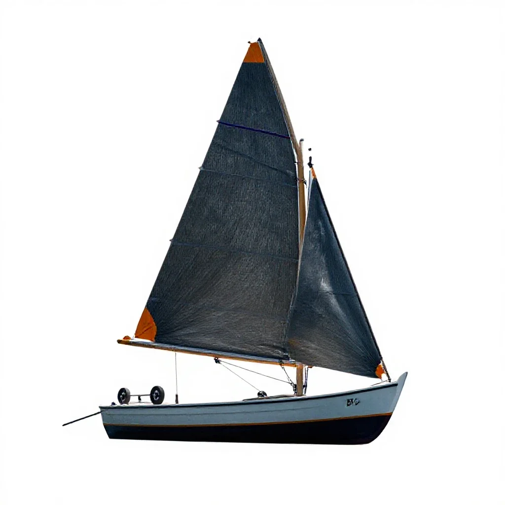 Felucca isolated on a white background