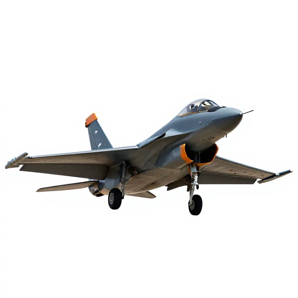 Fighter isolated on a white background