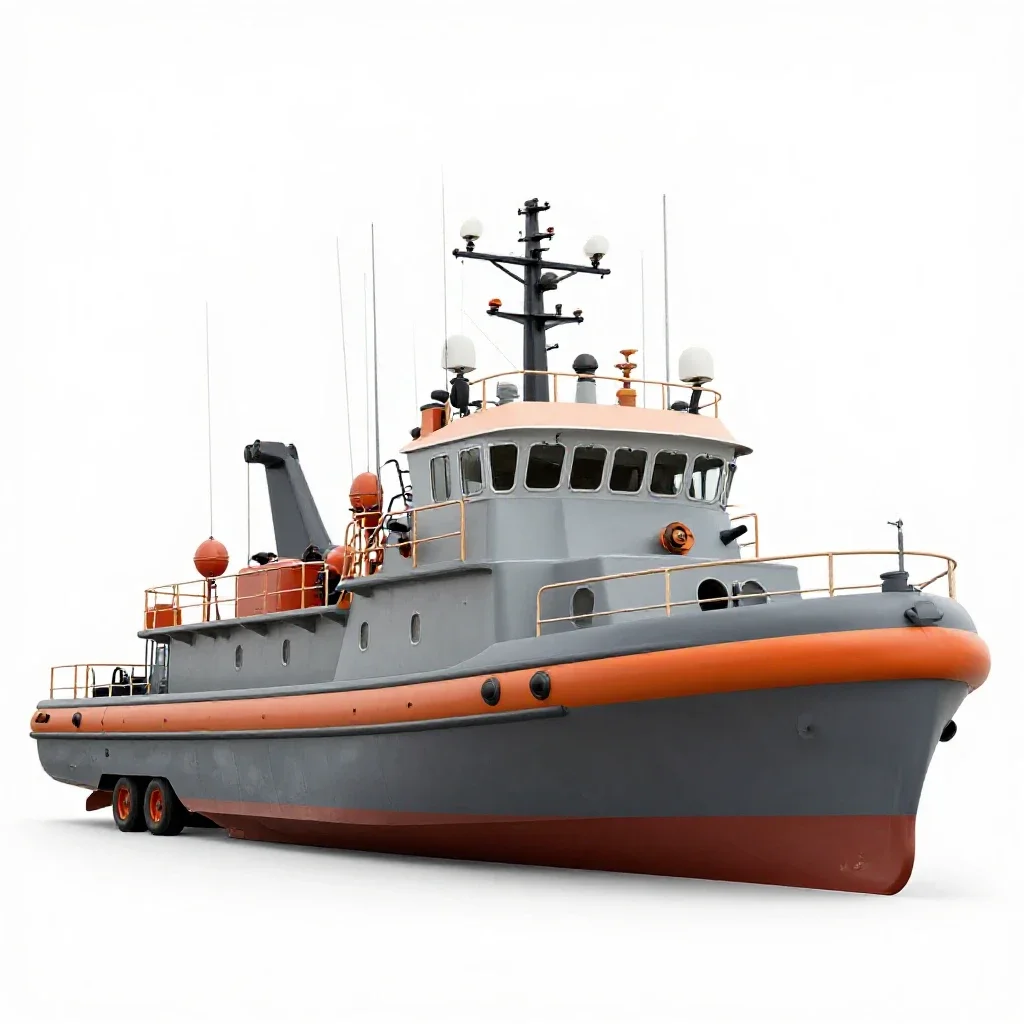 Fireboat isolated on a white background