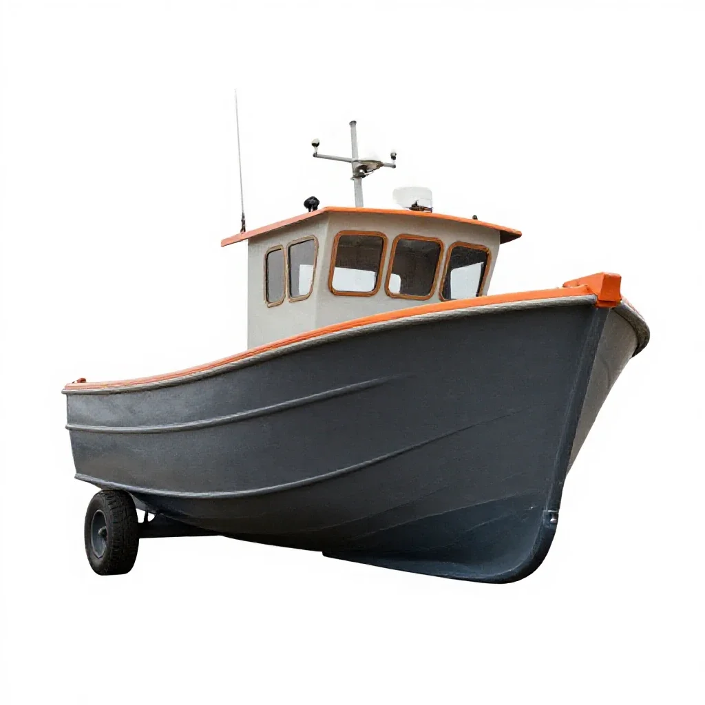 Fishing boat isolated on a white background