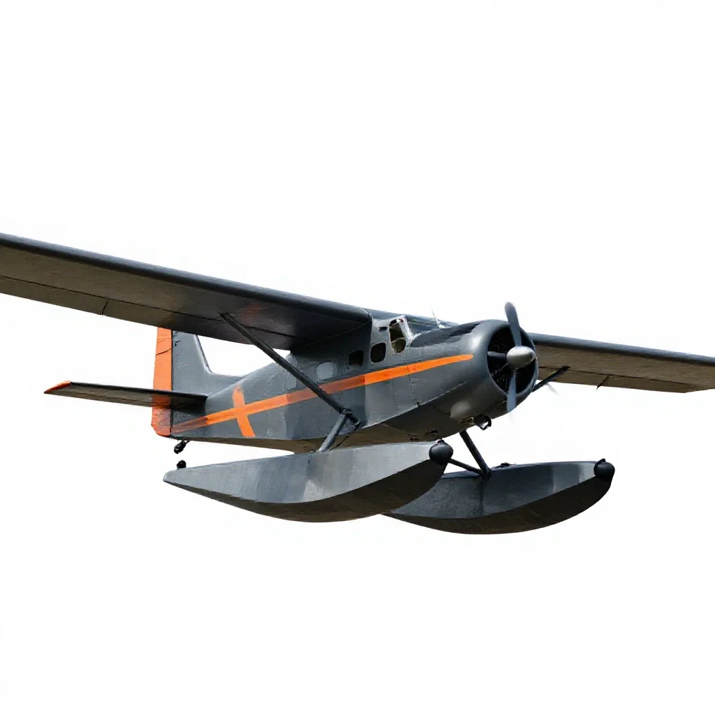 Flying boat isolated on a white background