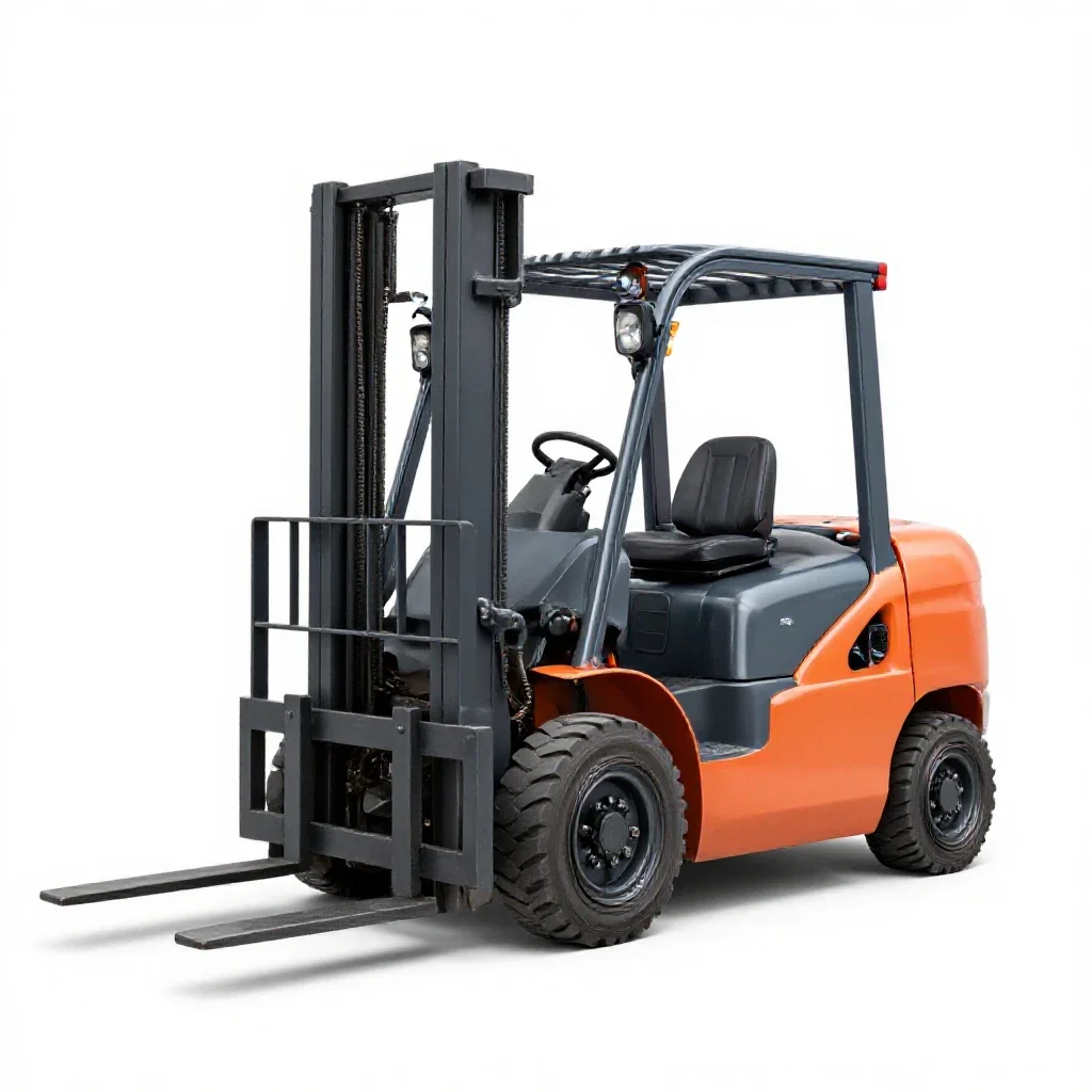 Forklift isolated on a white background