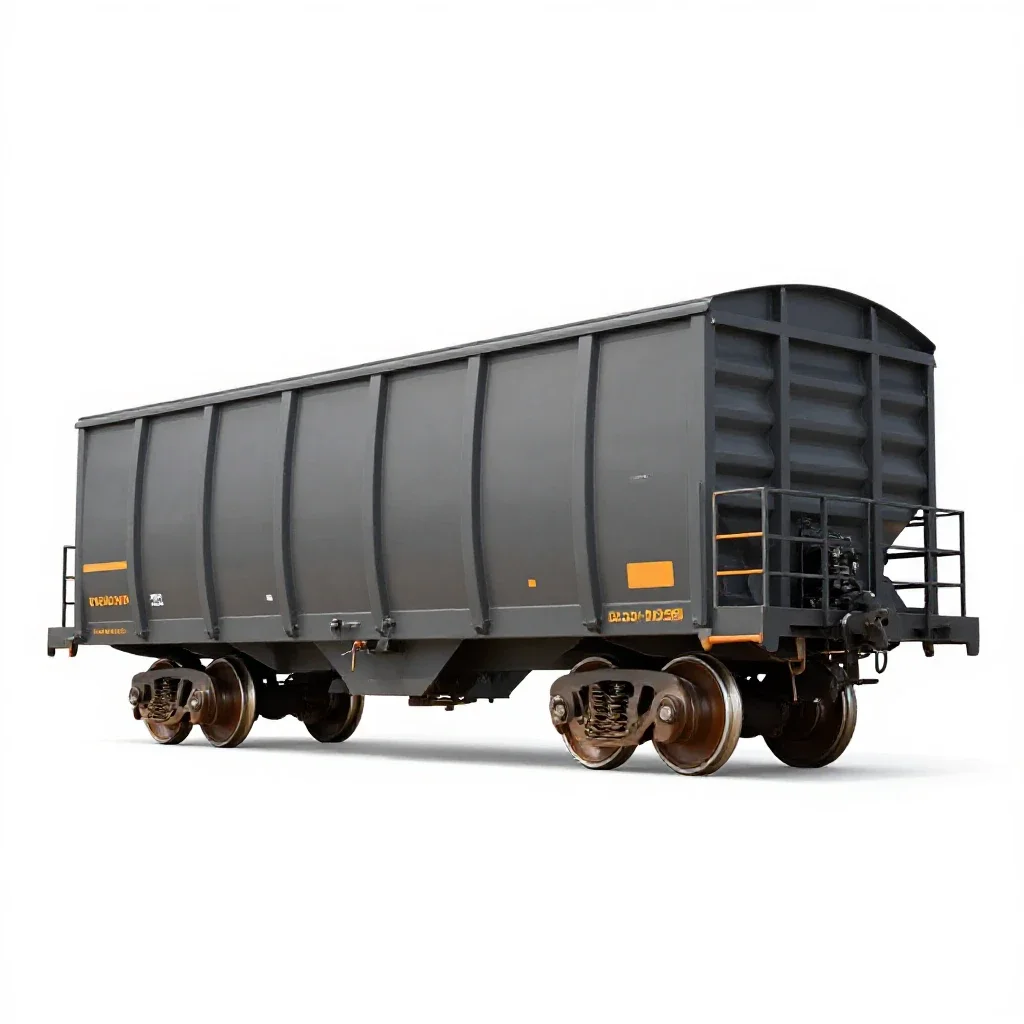 Freight car isolated on a white background