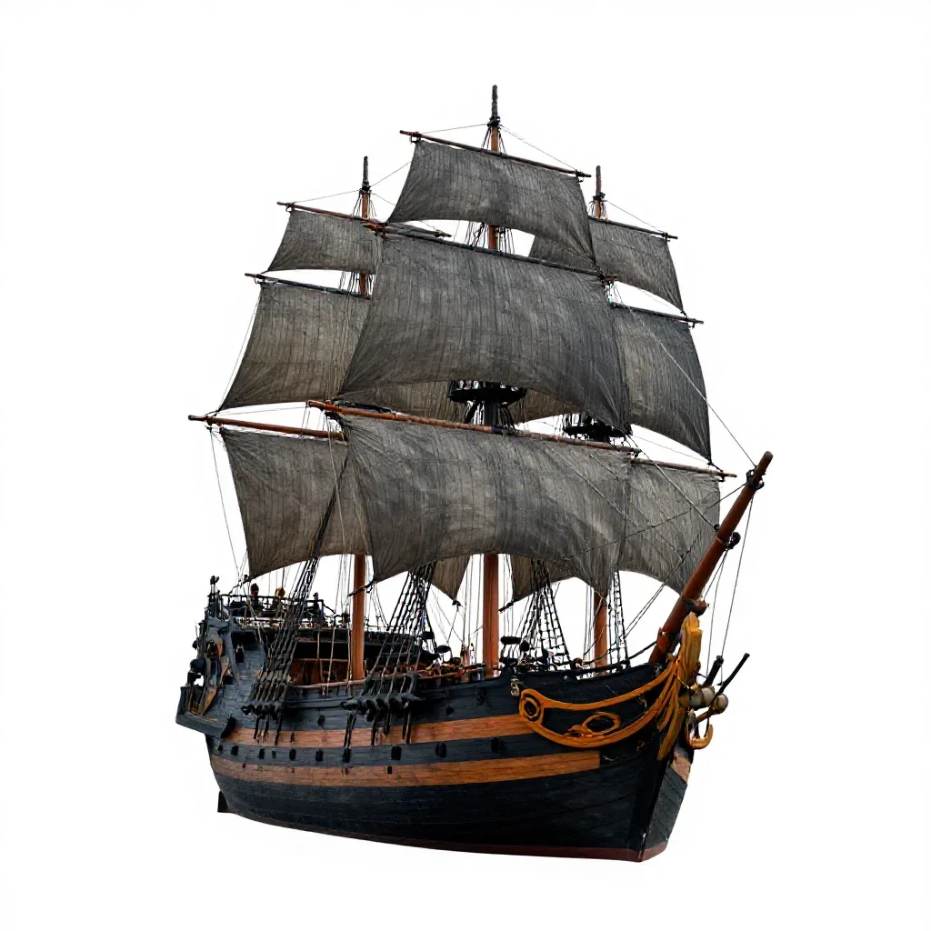 Galleon isolated on a white background