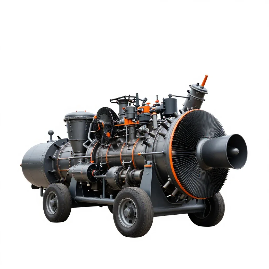 Gas-turbine ship isolated on a white background