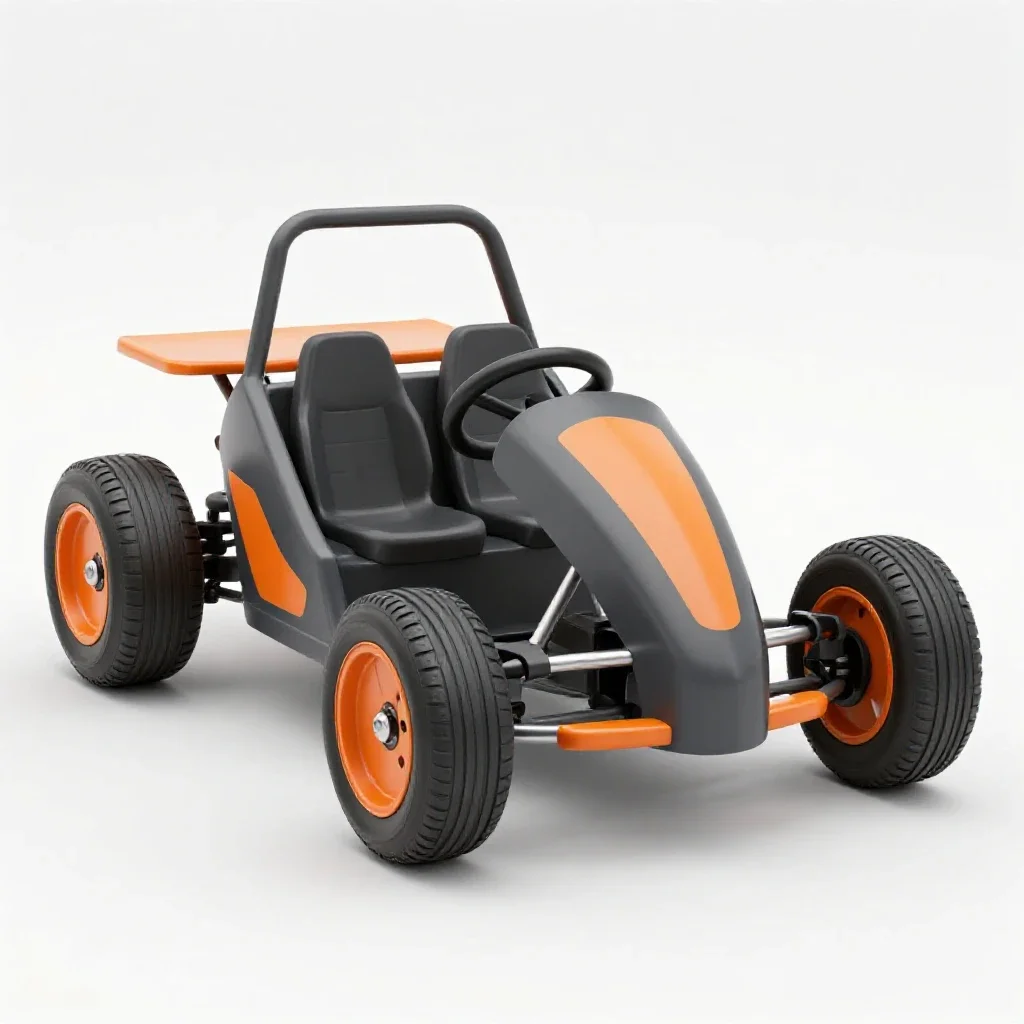 Go-kart isolated on a white background