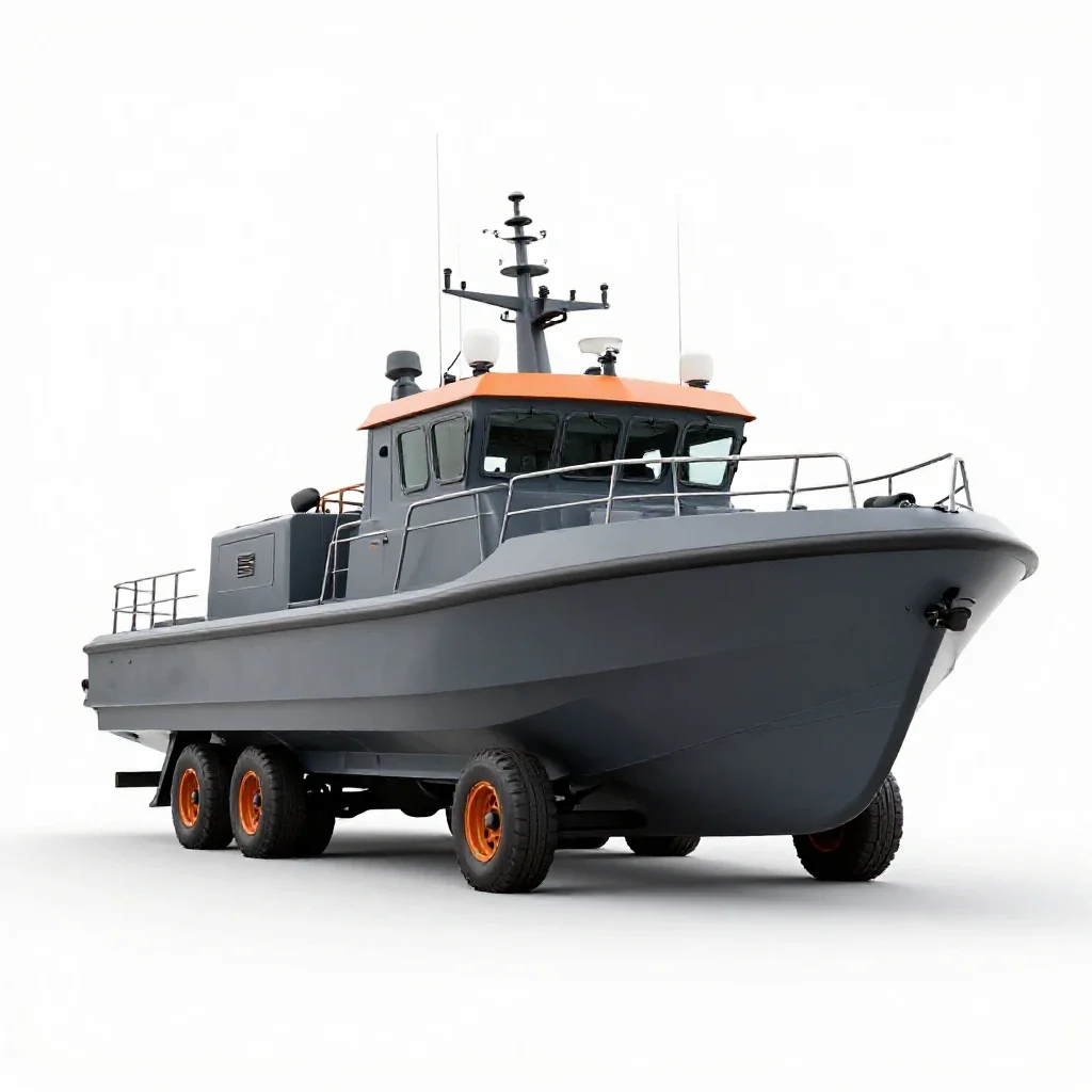Guard boat isolated on a white background