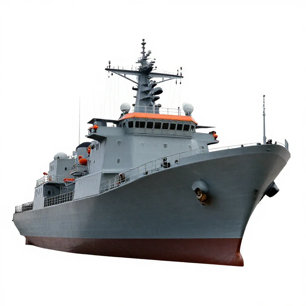 Guard ship isolated on a white background