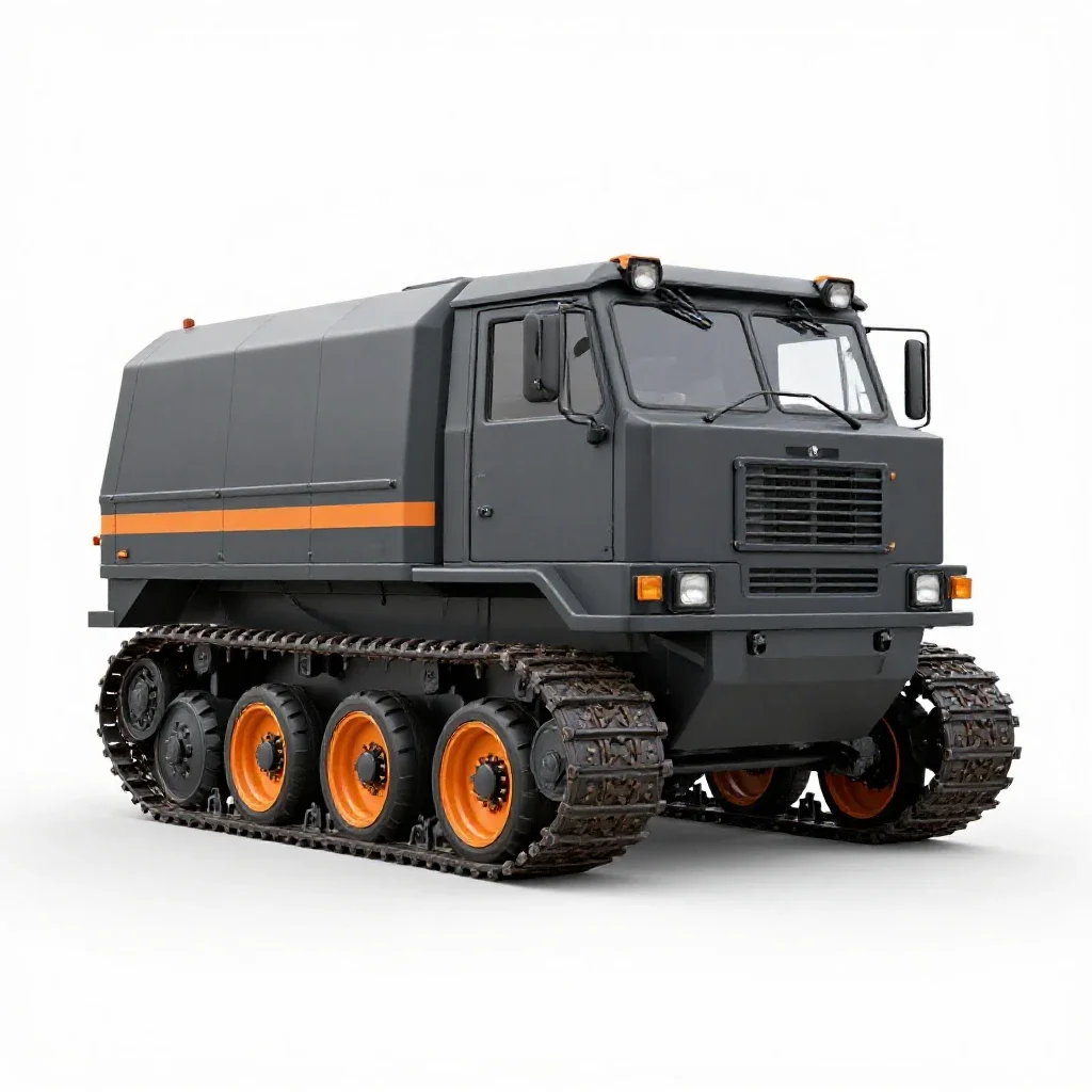 Half track isolated on a white background