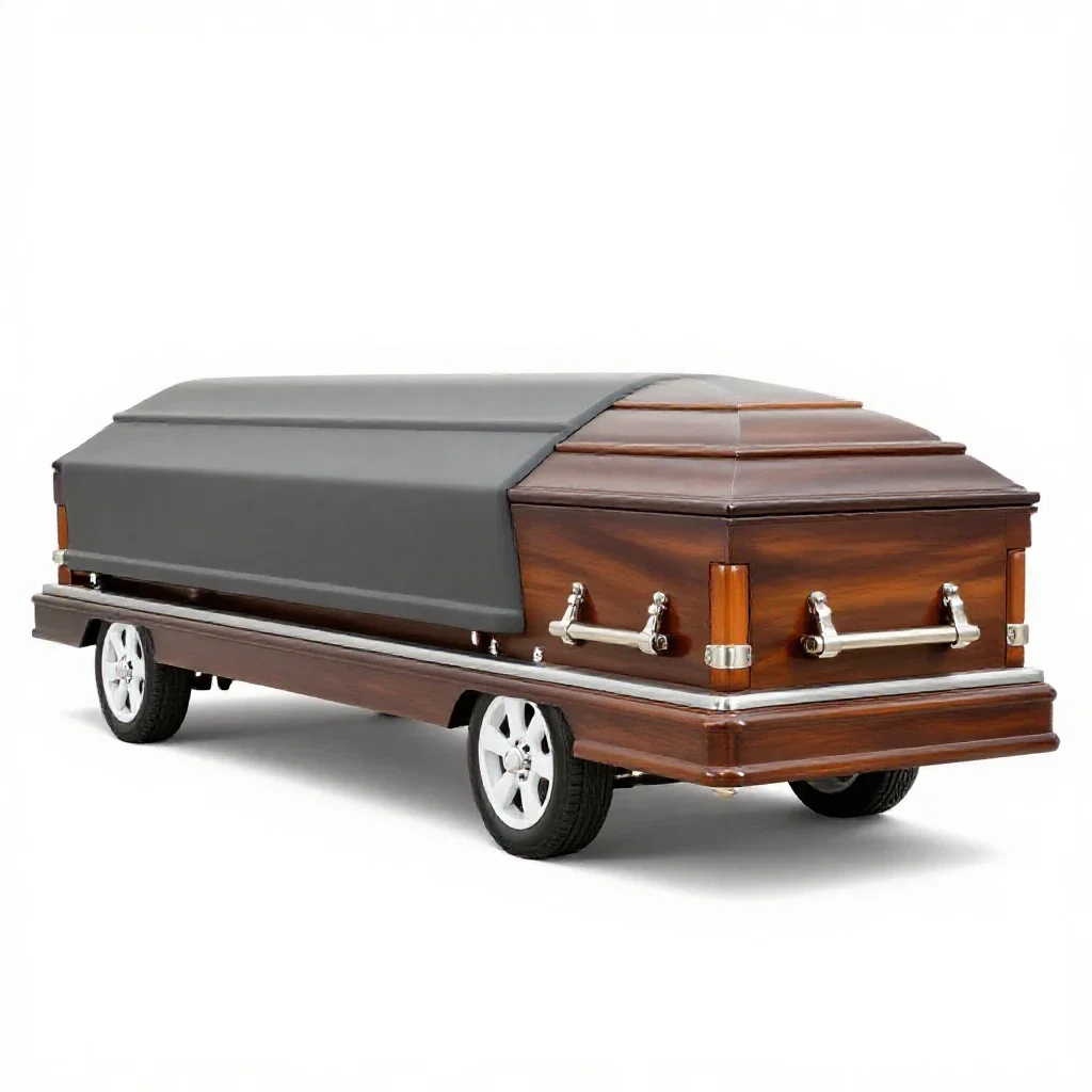 Hearse isolated on a white background