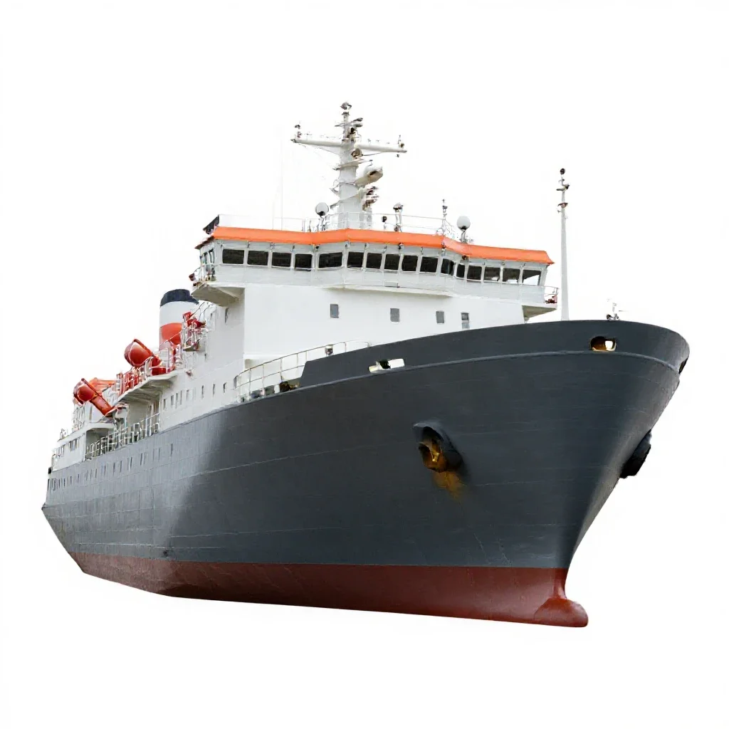 Hospital ship isolated on a white background