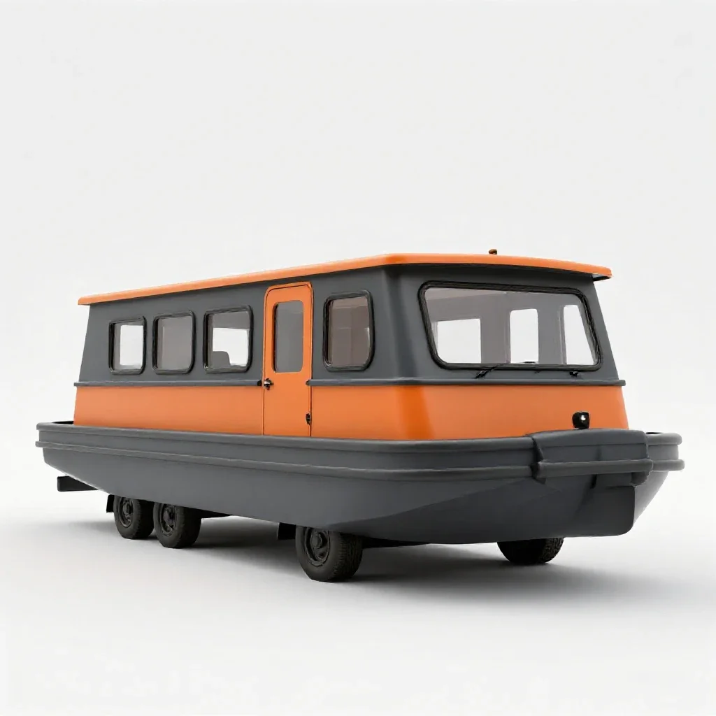 Houseboat isolated on a white background