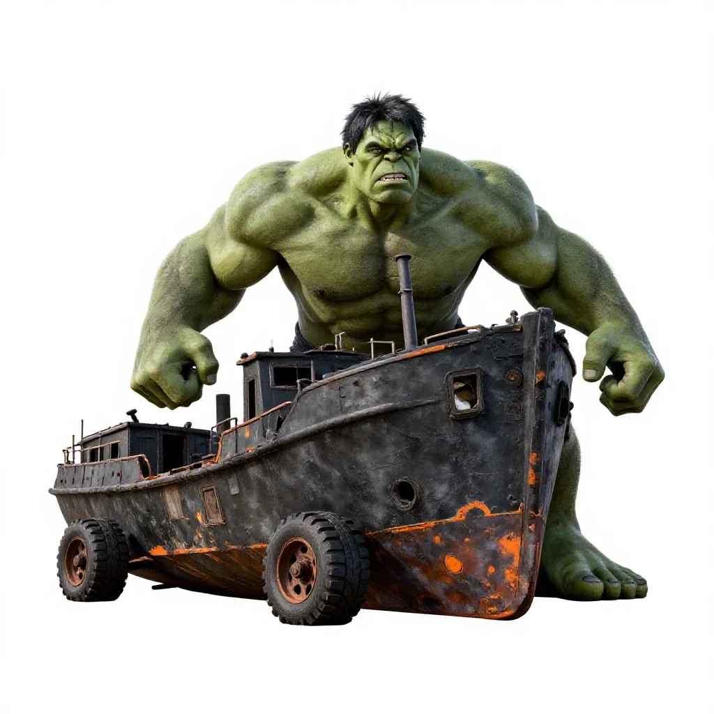Hulk isolated on a white background