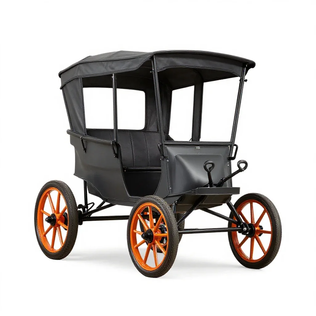 Jaunting car isolated on a white background