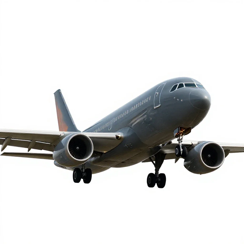 Jetliner isolated on a white background