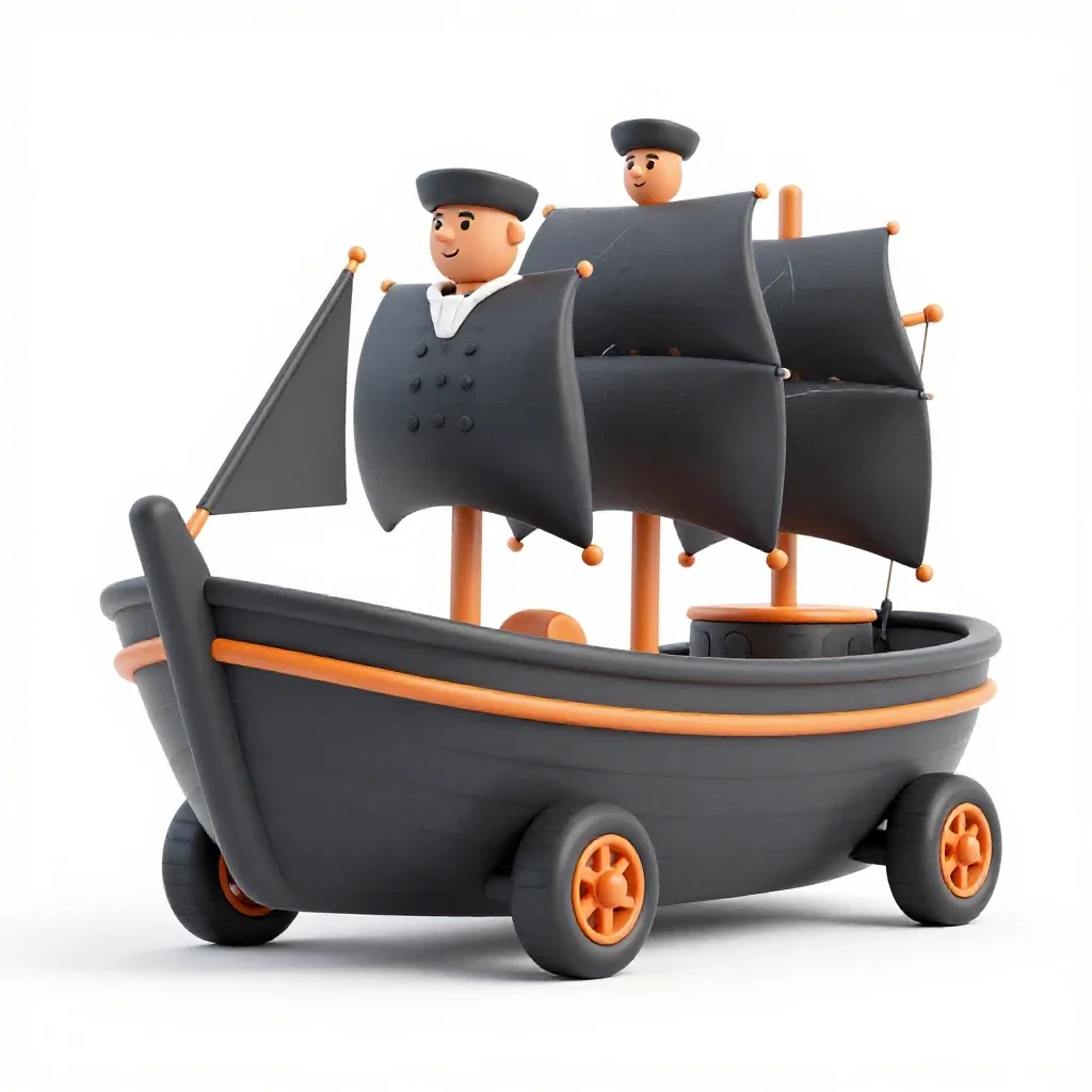 Jolly boat isolated on a white background